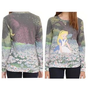 Disney Alice In Wonderland Daisies Girls Pullover Top size S